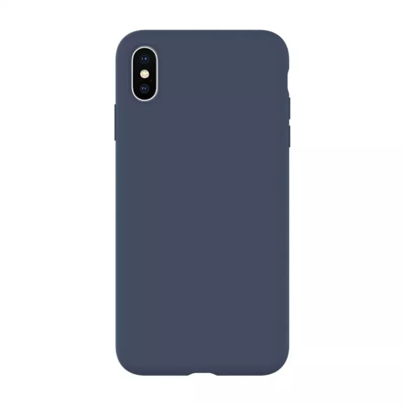 Evelatus Funda de Silicona Premium Soft Touch para Apple iPhone Xs Max Azul Medianoche