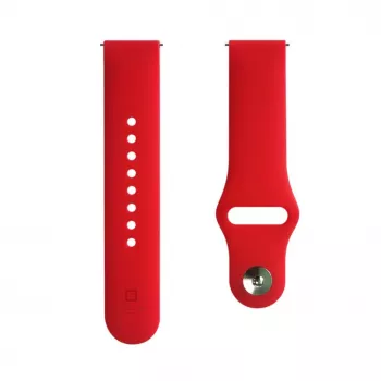Evelatus 20mm Silicone Loop Watch Strap (S/M 110mm) rojo