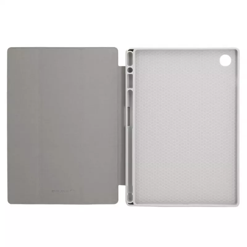 Evelatus Galaxy Tab A8 10.5 (2021) funda tipo libro con interior de imitación de microfibra plata