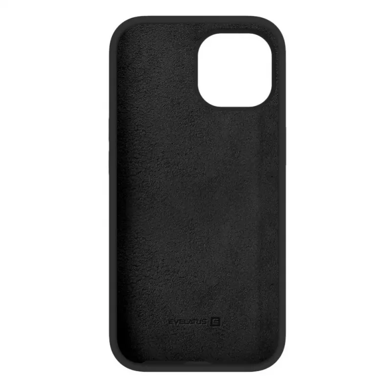 Evelatus Funda de silicona Premium Soft Touch para Apple iPhone 15 negra