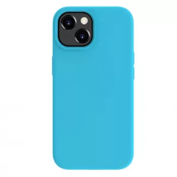 Evelatus Funda de silicona Premium Soft Touch para Apple iPhone 15 azul cian