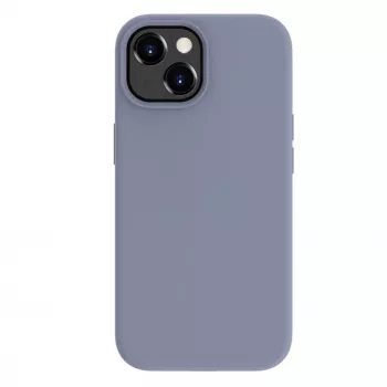Evelatus Funda de silicona Premium Soft Touch para Apple iPhone 15 gris lavanda