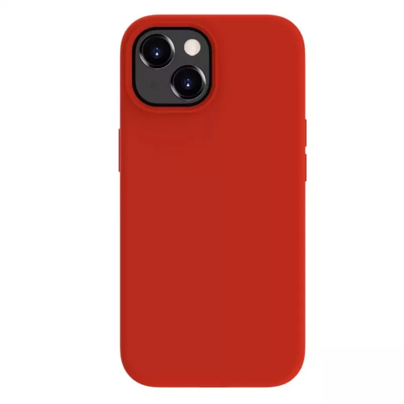 Evelatus Funda de silicona Premium Soft Touch para Apple iPhone 15 roja