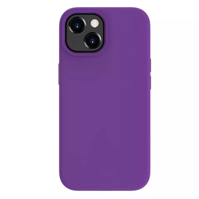 Evelatus Funda de silicona Premium Soft Touch para Apple iPhone 15 Plus morado intenso