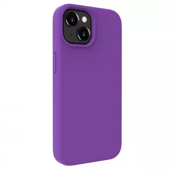 Evelatus Funda de silicona Premium Soft Touch para Apple iPhone 15 Plus morado intenso