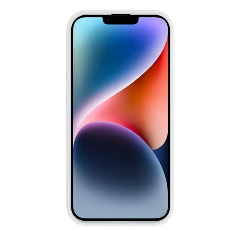 Evelatus Funda de silicona Premium Soft Touch para Apple iPhone 15 Plus blanca
