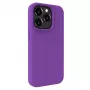 Evelatus Funda de silicona Premium Soft Touch para Apple iPhone 15 Pro morado intenso