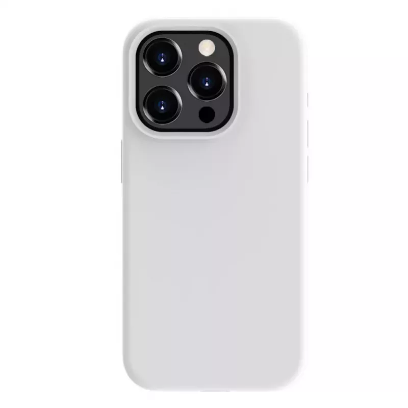 Evelatus Funda de silicona Premium Soft Touch para Apple iPhone 15 Pro blanca