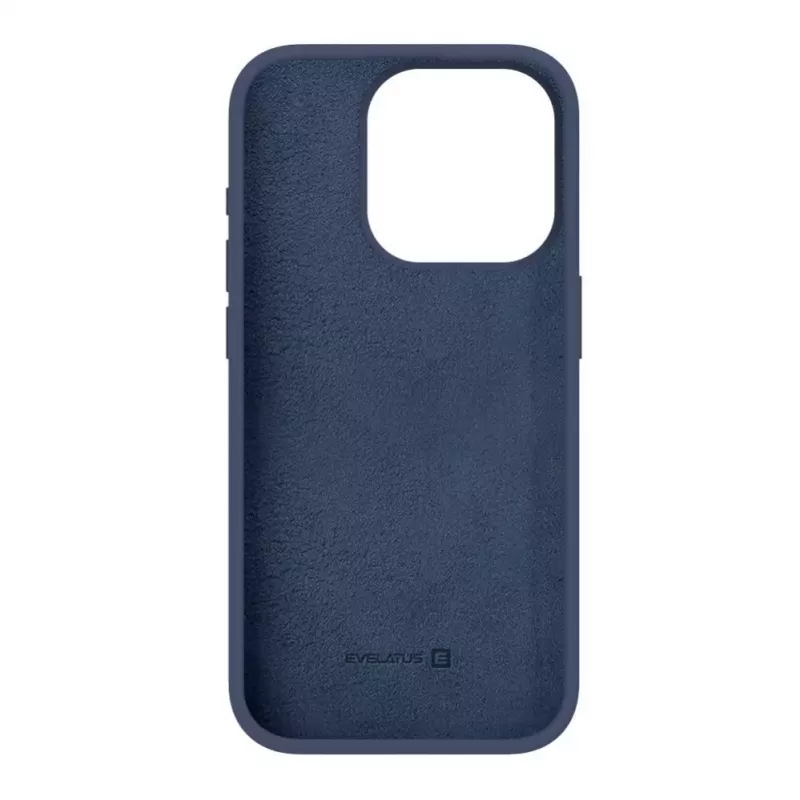 Evelatus Funda de silicona Premium Soft Touch para Apple iPhone 15 Pro azul medianoche