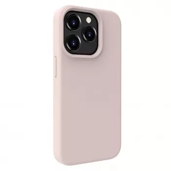 Evelatus Funda de silicona Premium Soft Touch para Apple iPhone 15 Pro rosa arena