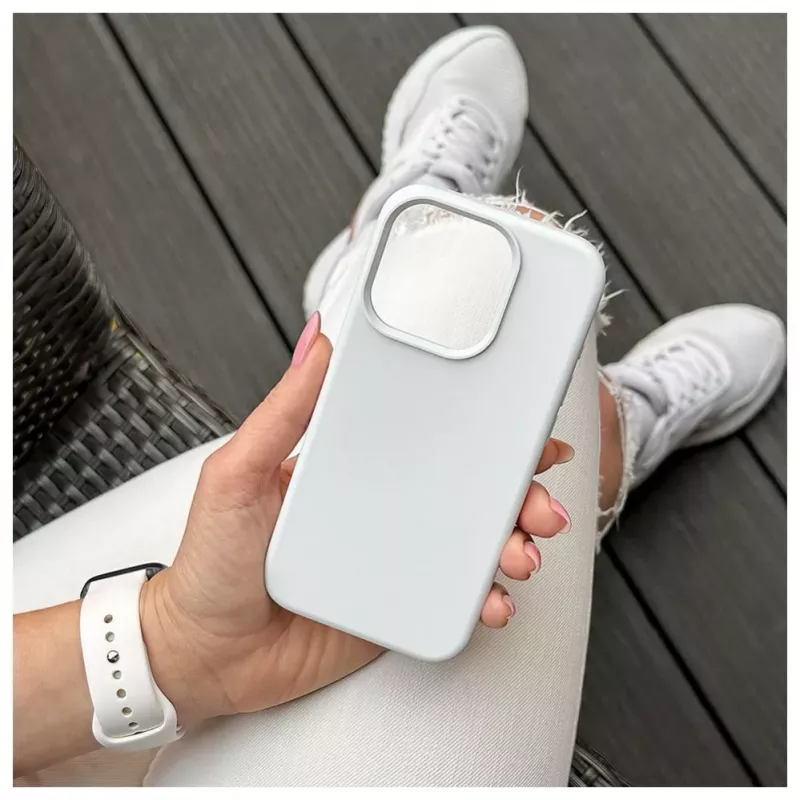 Evelatus Funda de silicona Premium Soft Touch para Apple iPhone 15 Pro Max blanca