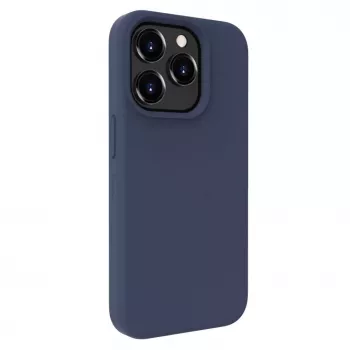 Evelatus Funda de silicona Premium Soft Touch para Apple iPhone 15 Pro Max azul medianoche