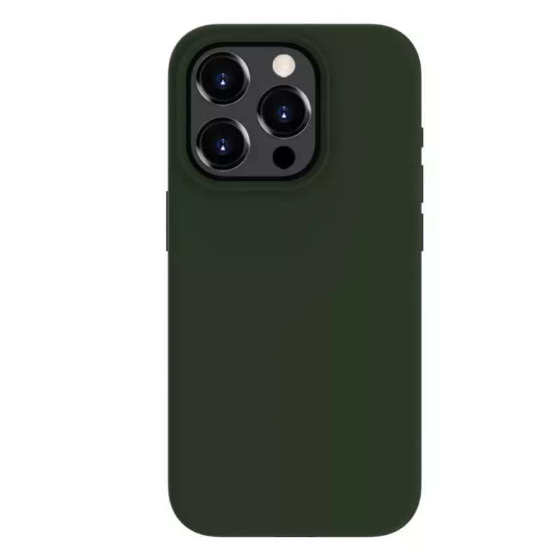Evelatus Funda de silicona Premium Soft Touch para Apple iPhone 15 Pro Max verde oliva oscuro