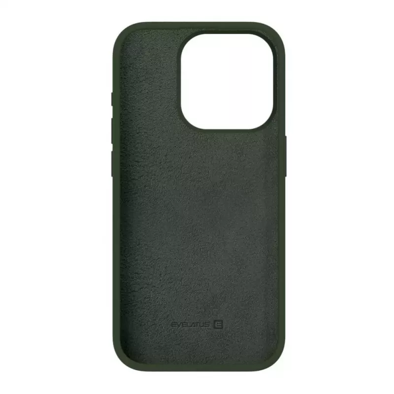 Evelatus Funda de silicona Premium Soft Touch para Apple iPhone 15 Pro Max verde oliva oscuro