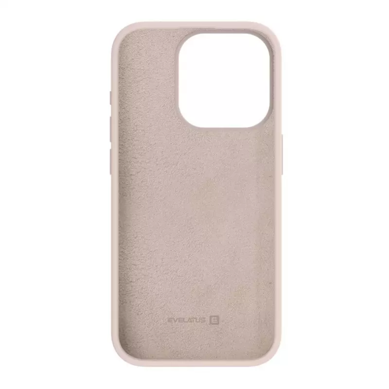 Evelatus Funda de silicona Premium Soft Touch para Apple iPhone 15 Pro Max rosa arena