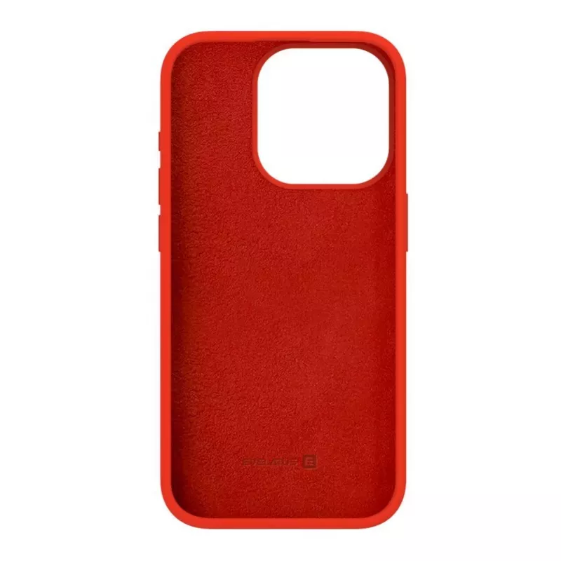 Evelatus Funda de silicona Premium Soft Touch para Apple iPhone 15 Pro Max roja