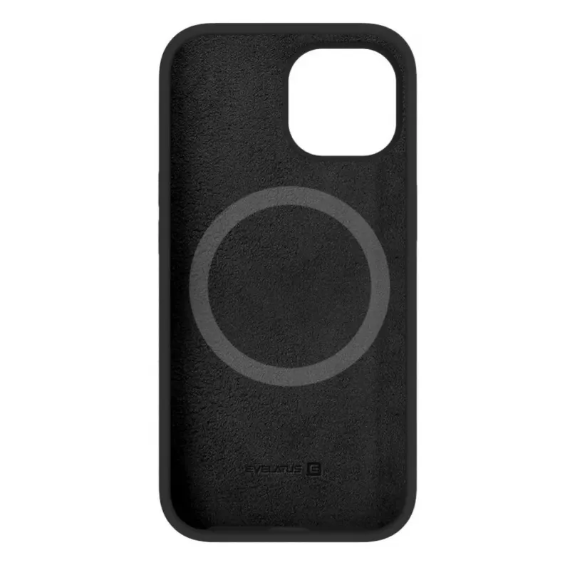 Evelatus Funda de silicona MagSafe Premium Soft Touch para Apple iPhone 15 negra