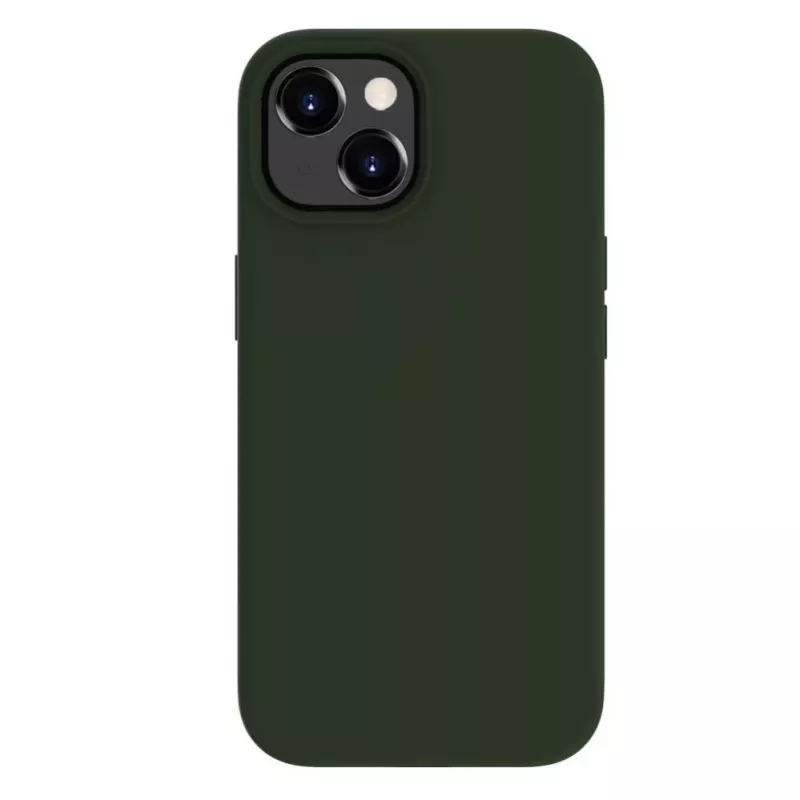 Evelatus Funda de silicona MagSafe Premium Soft Touch para Apple iPhone 15 verde oliva oscuro
