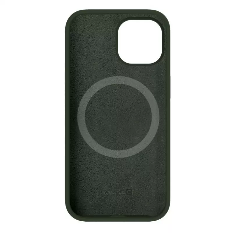 Evelatus Funda de silicona MagSafe Premium Soft Touch para Apple iPhone 15 verde oliva oscuro