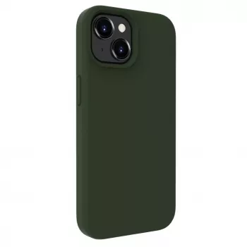 Evelatus Funda de silicona MagSafe Premium Soft Touch para Apple iPhone 15 verde oliva oscuro