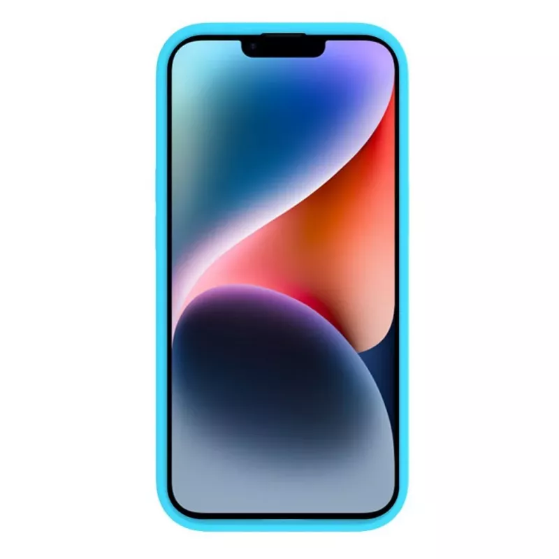 Evelatus Funda de silicona MagSafe Premium Soft Touch para Apple iPhone 15 azul cian