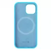 Evelatus Funda de silicona MagSafe Premium Soft Touch para Apple iPhone 15 azul cian