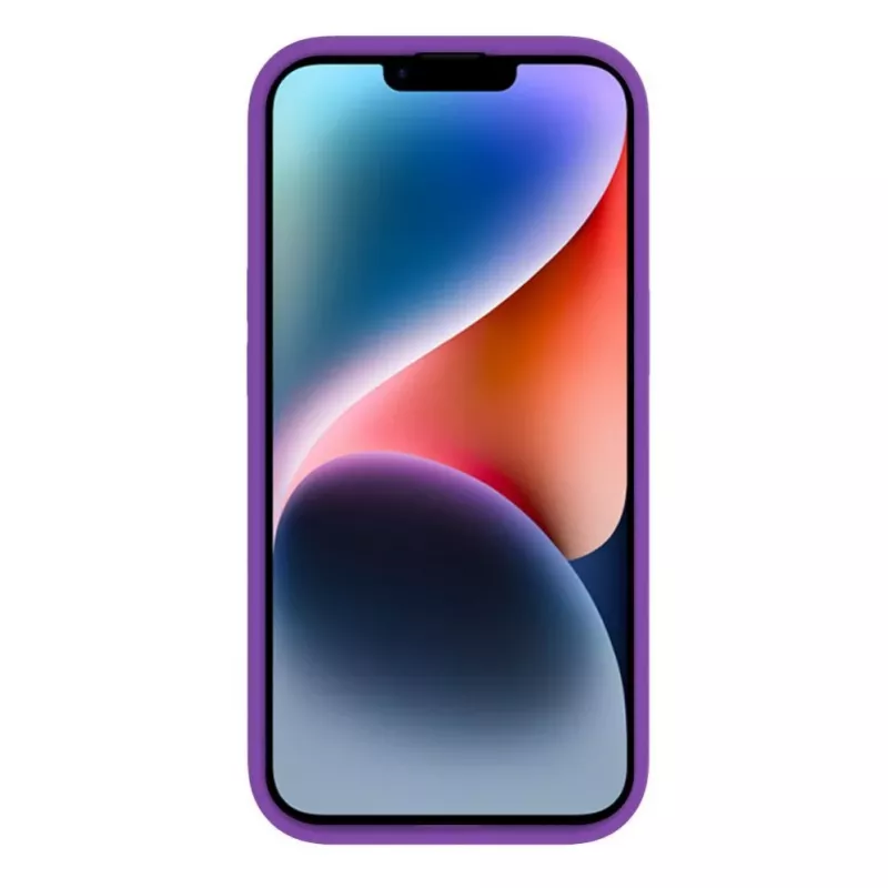 Evelatus Funda de silicona MagSafe Premium Soft Touch para Apple iPhone 15 Plus morado intenso