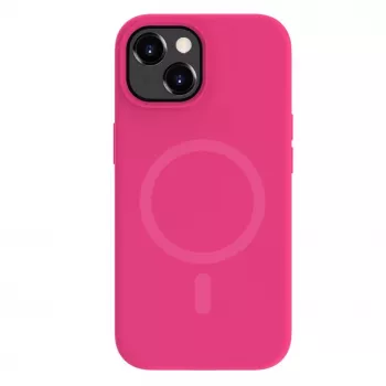Evelatus Funda de silicona MagSafe Premium Soft Touch para Apple iPhone 15 Plus rosa
