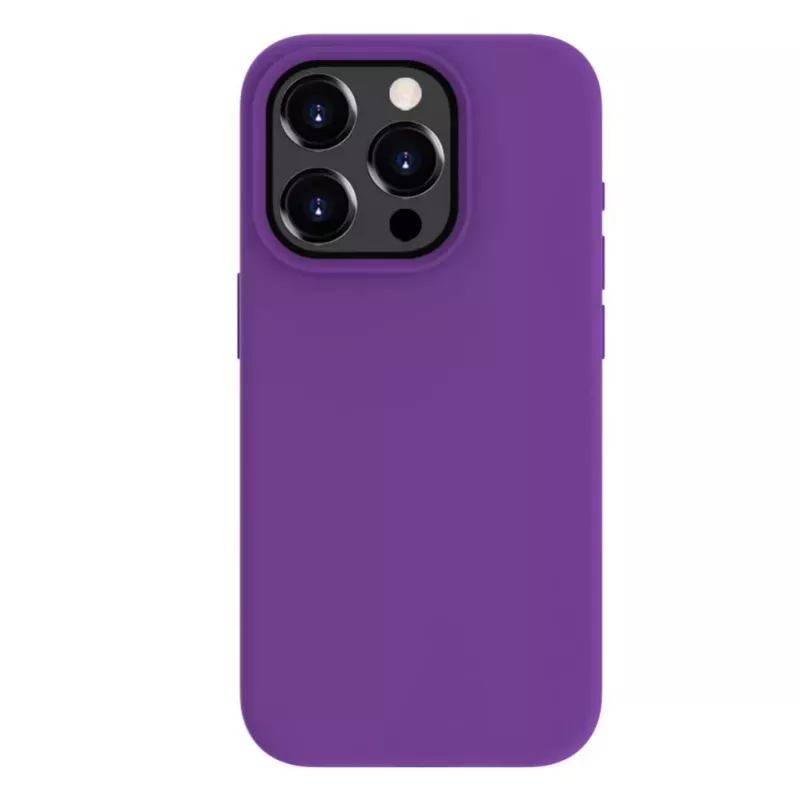 Evelatus Funda de silicona MagSafe Premium Soft Touch para Apple iPhone 15 Pro morado intenso