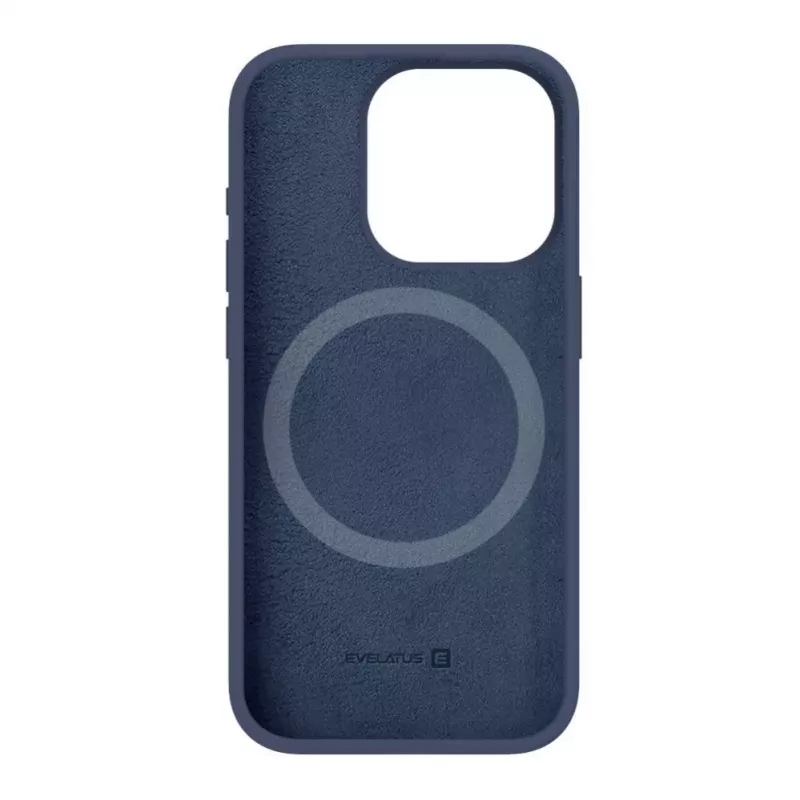 Evelatus Funda de silicona MagSafe Premium Soft Touch para Apple iPhone 15 Pro azul medianoche
