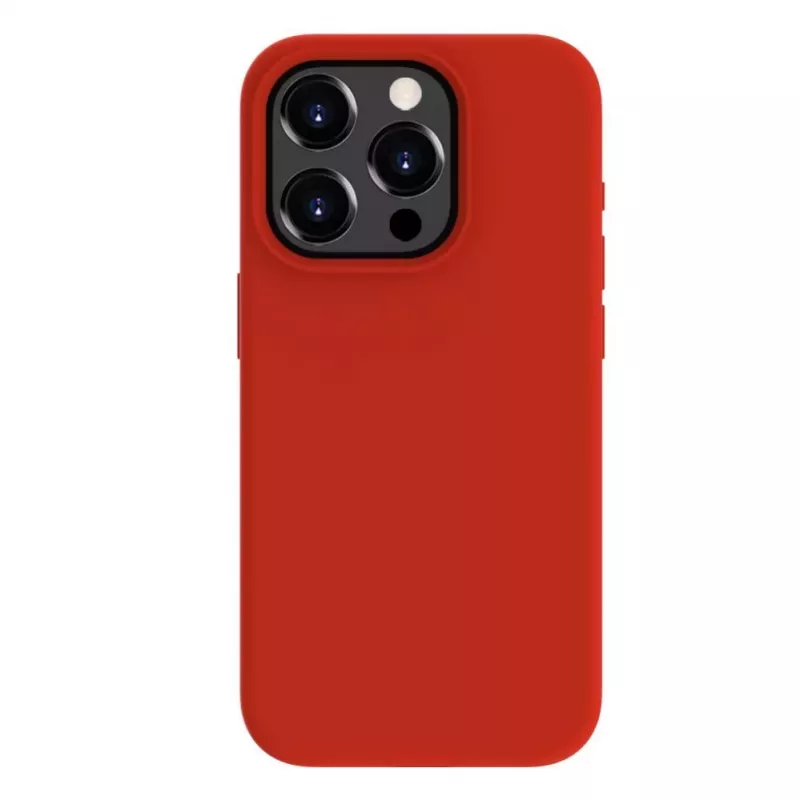Evelatus Funda de silicona Soft Touch Premium MagSafe para Apple iPhone 15 Pro roja