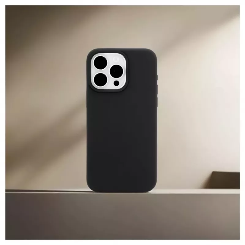 Evelatus Funda de silicona Soft Touch Premium MagSafe para Apple iPhone 15 Pro Max negra
