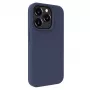 Evelatus Funda de silicona Soft Touch Premium MagSafe para Apple iPhone 15 Pro Max azul medianoche