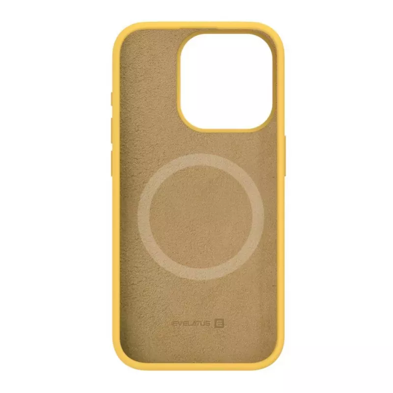 Evelatus Funda de silicona Soft Touch Premium MagSafe para Apple iPhone 15 Pro Max dorada