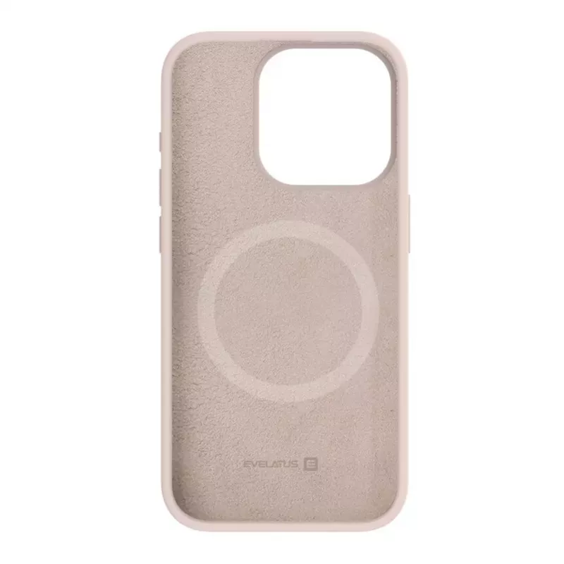 Evelatus Funda de silicona Soft Touch Premium MagSafe para Apple iPhone 15 Pro Max rosa arena