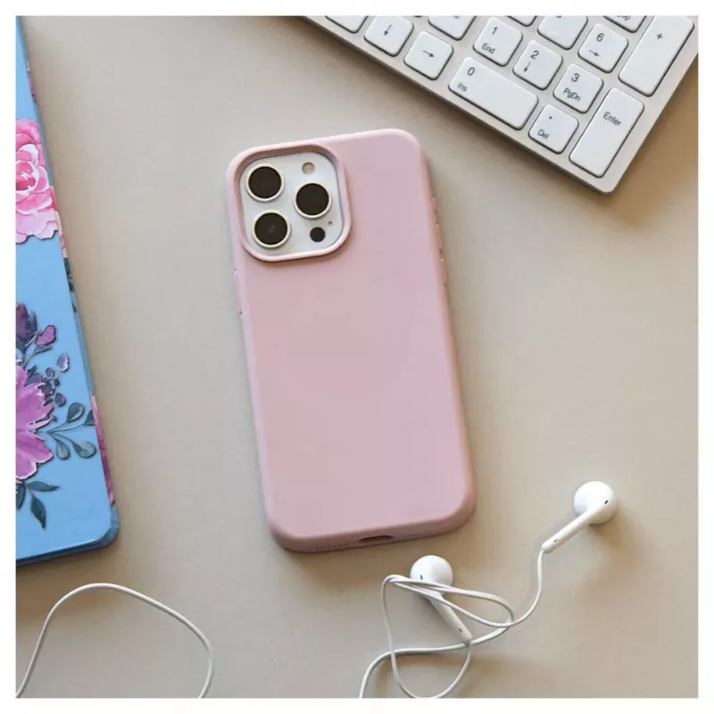 Evelatus Funda de silicona Soft Touch Premium MagSafe para Apple iPhone 15 Pro Max rosa arena