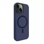 Evelatus Funda híbrida con MagSafe PC+TPU para Apple iPhone 15 azul oscuro