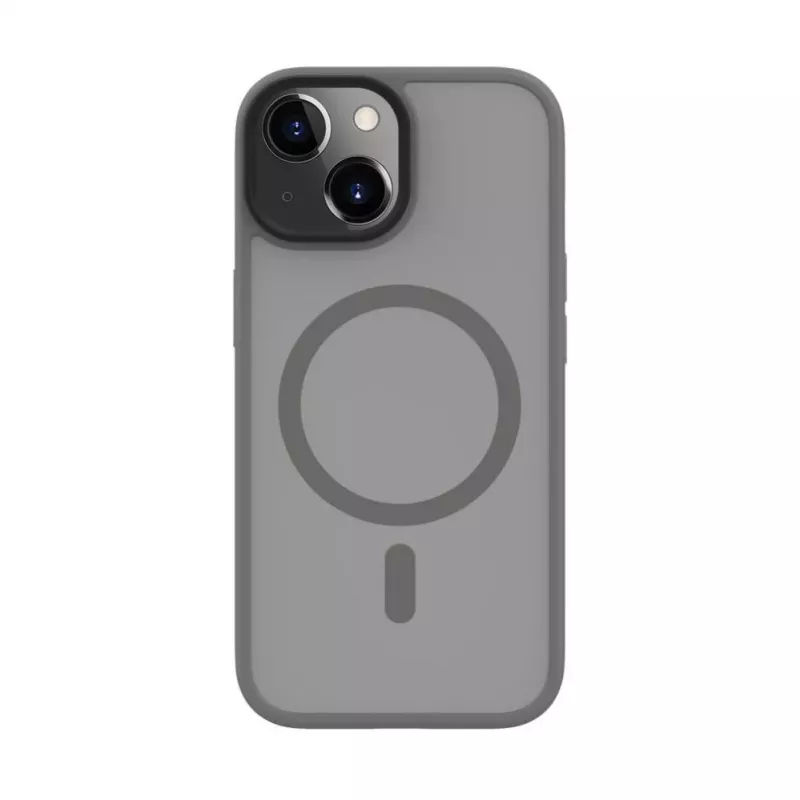Evelatus Funda híbrida con MagSafe PC+TPU para Apple iPhone 15 plata