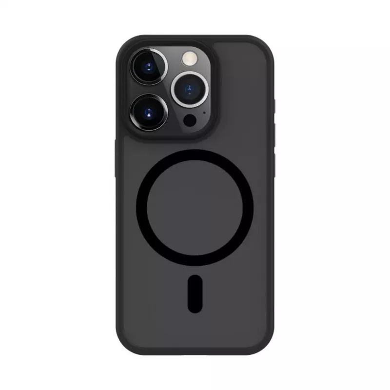 Evelatus Funda híbrida con MagSafe PC+TPU para Apple iPhone 15 Pro negra