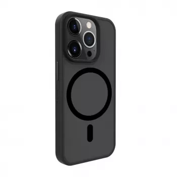 Evelatus Funda híbrida con MagSafe PC+TPU para Apple iPhone 15 Pro negra