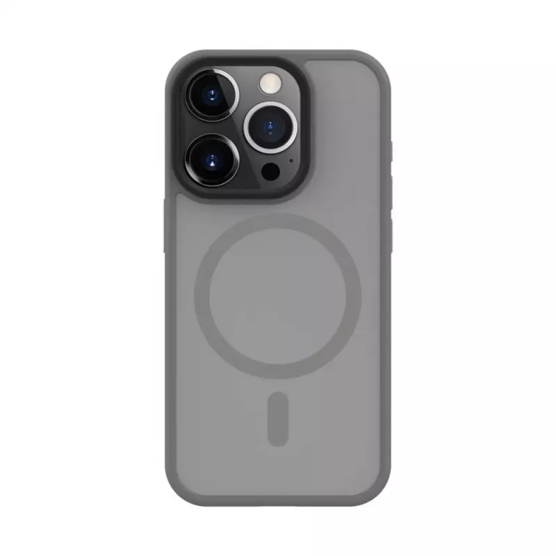 Evelatus Funda híbrida con MagSafe PC+TPU para Apple iPhone 15 Pro plata