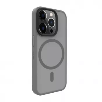 Evelatus Funda híbrida con MagSafe PC+TPU para Apple iPhone 15 Pro plata