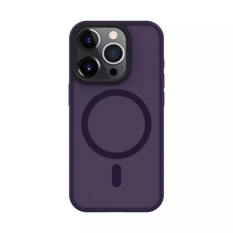Evelatus Funda híbrida con MagSafe PC+TPU para Apple iPhone 15 Pro morado oscuro