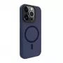 Evelatus Funda híbrida con MagSafe PC+TPU para Apple iPhone 15 Pro Max azul oscuro