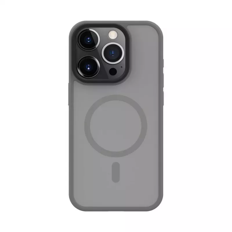 Evelatus Funda híbrida con MagSafe PC+TPU para Apple iPhone 15 Pro Max plata