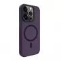 Evelatus Funda híbrida con MagSafe PC+TPU para Apple iPhone 15 Pro Max morado oscuro