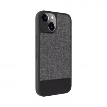 Evelatus Funda trasera de piel sintética MagSafe para Apple iPhone 15 Plus gris