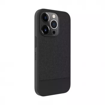 Evelatus Funda trasera de piel sintética MagSafe para Apple iPhone 15 Pro negra