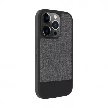 Evelatus Funda trasera de piel sintética MagSafe para Apple iPhone 15 Pro Max gris