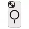 Evelatus Funda transparente PC+TPU con MagSafe para Apple iPhone 15 Plus negro transparente
